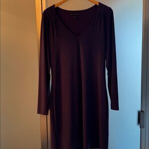 White House Black Market Deep Purple Long Sleeve Dress